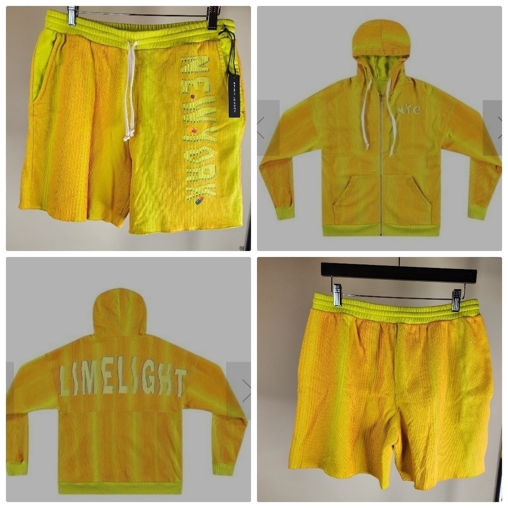 Spirit Jersey NWT SET Hoodie & Shorts NYC Limelight Set Unisex Size Medium